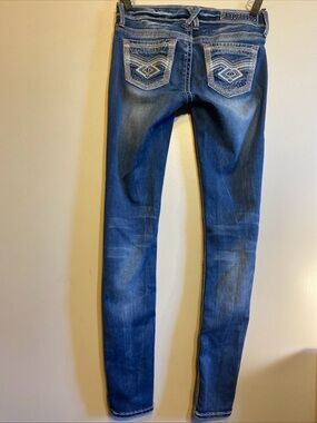 Hydraulic Lola Curvy Boot Cut Jeans Women’s Junior Size 3/4 Dark Wash Stretch‎